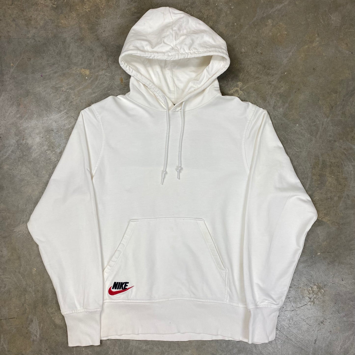 Nike White 'Just Do It' Hoodie - S