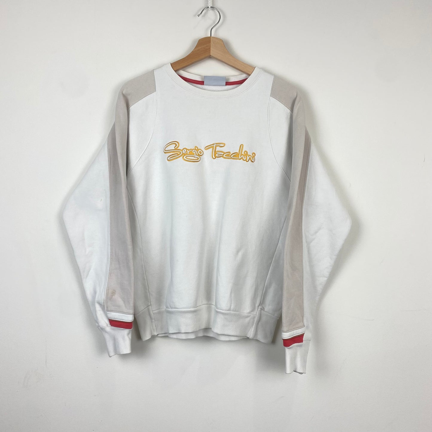 Vintage Sergio Tacchini White Sweatshirt - S