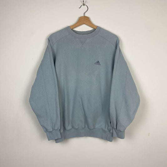 Vintage Adidas Baby Blue Sweatshirt - S