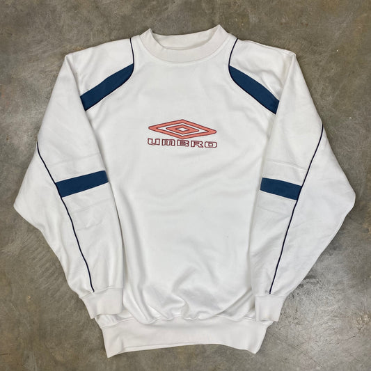 Vintage White Umbro Big Logo Sweatshirt - S