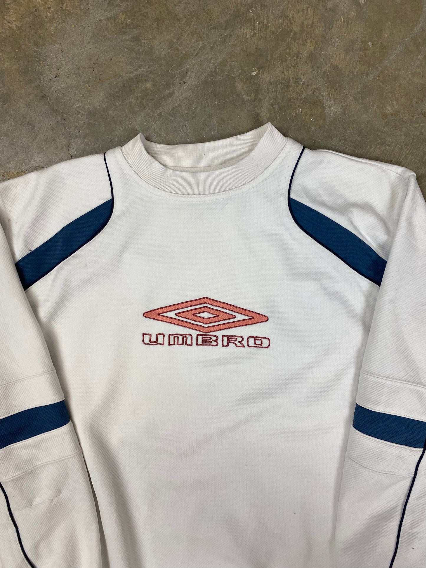 Vintage White Umbro Big Logo Sweatshirt - S