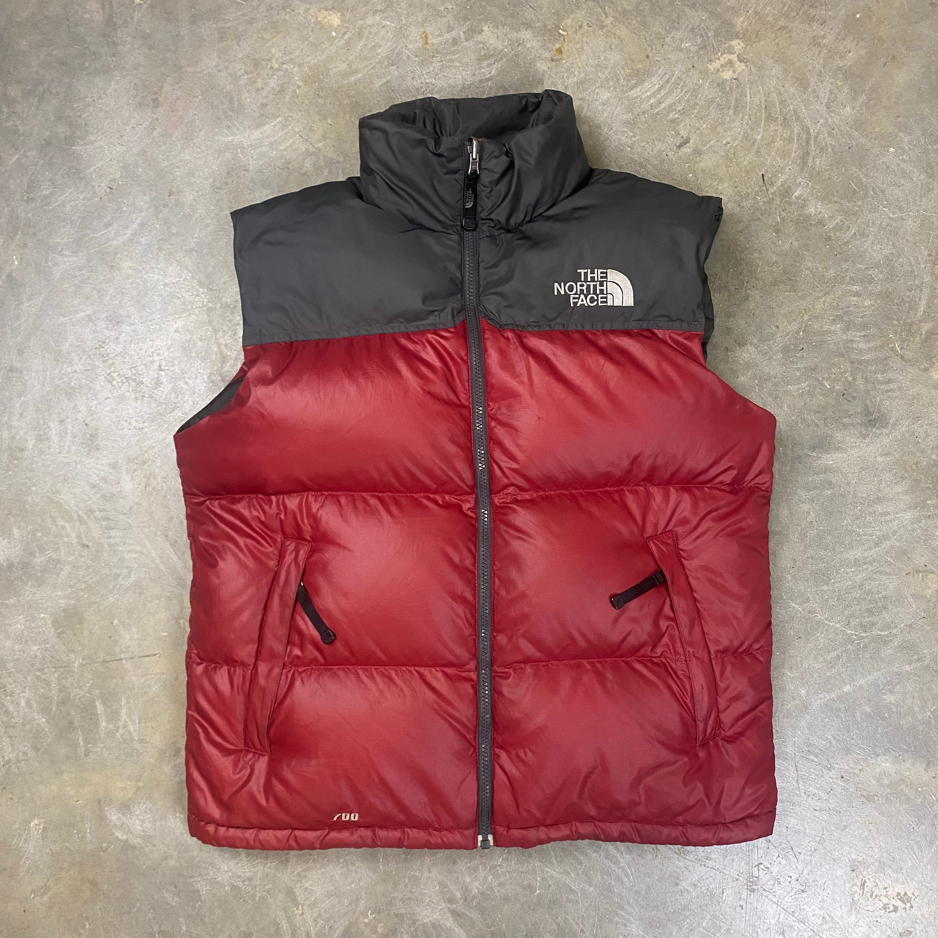 Red north sale face gilet