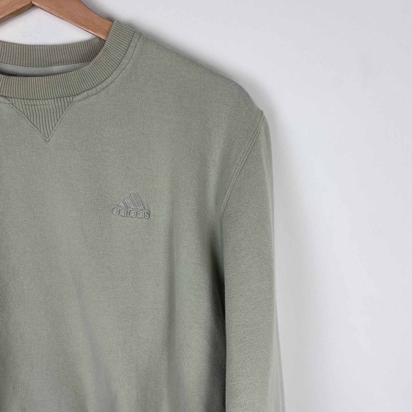 Vintage Adidas Olive Sweatshirt - XS