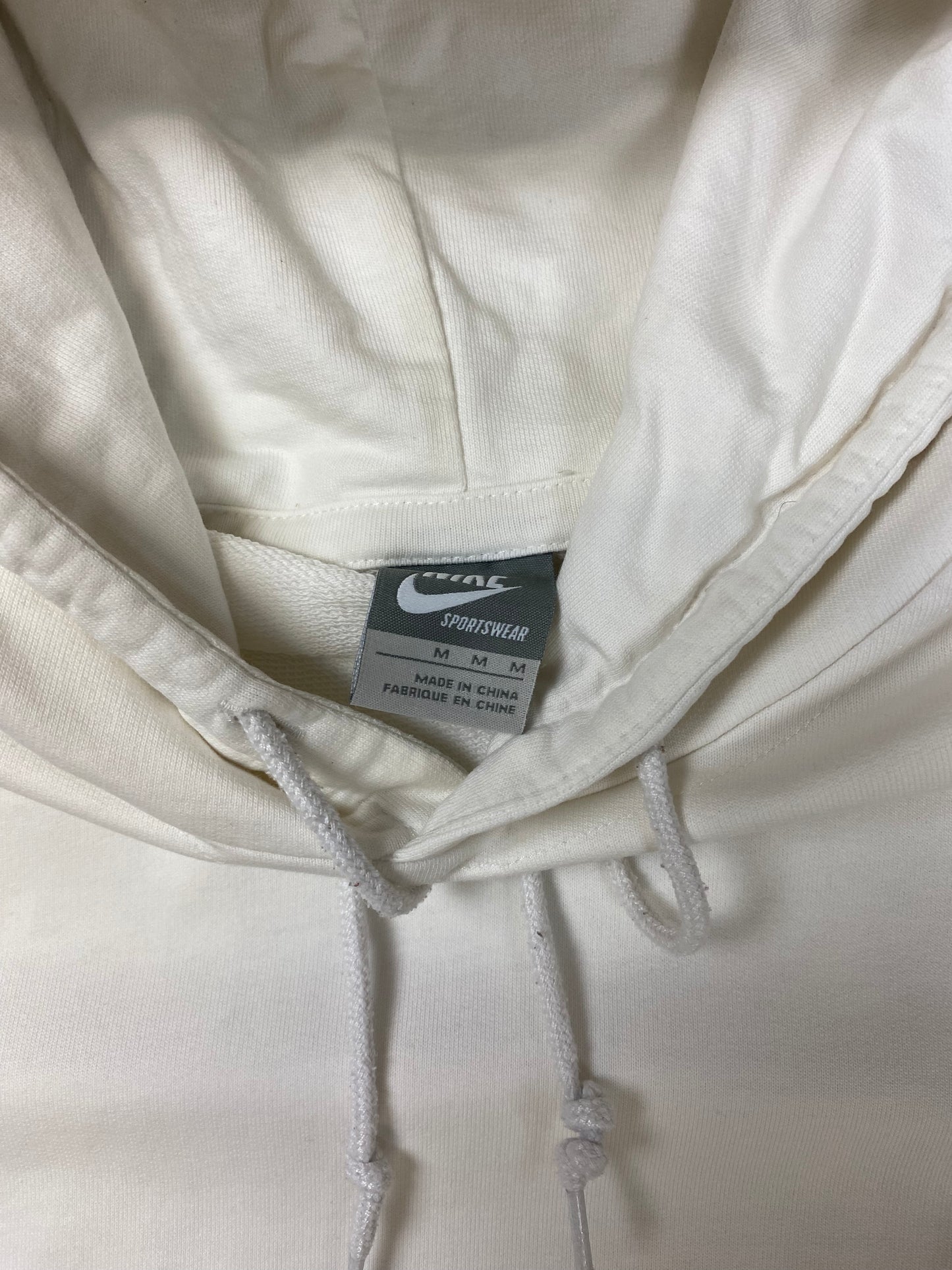 Nike White 'Just Do It' Hoodie - S