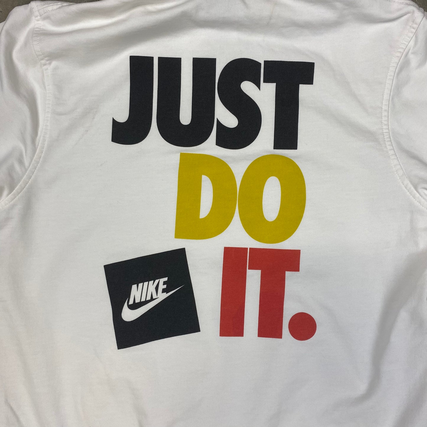 Nike White 'Just Do It' Hoodie - S