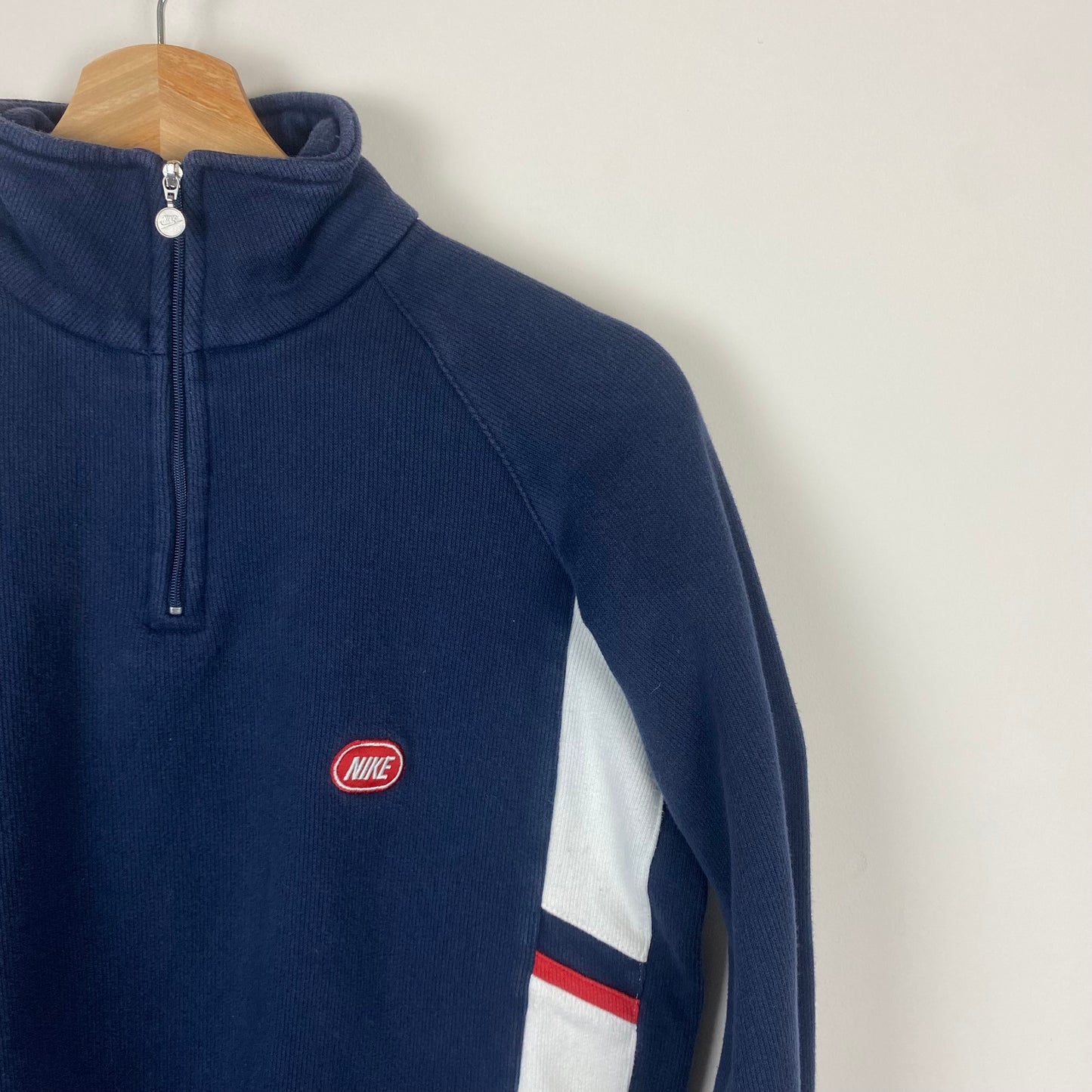 Vintage Nike Navy Quater Zip Sweatshirt - S