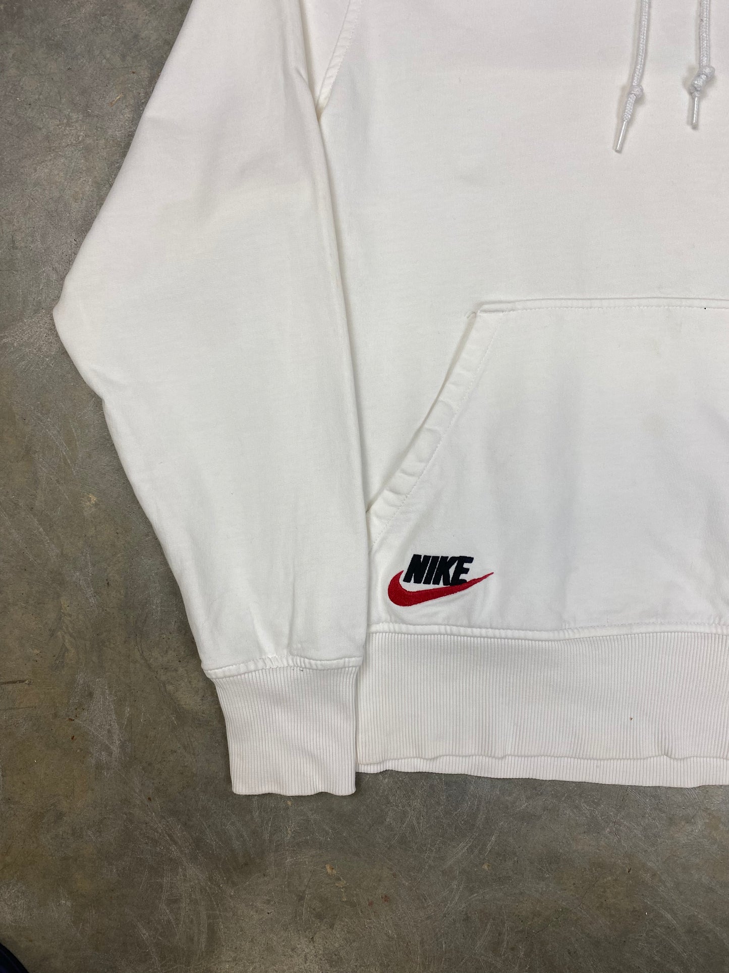 Nike White 'Just Do It' Hoodie - S