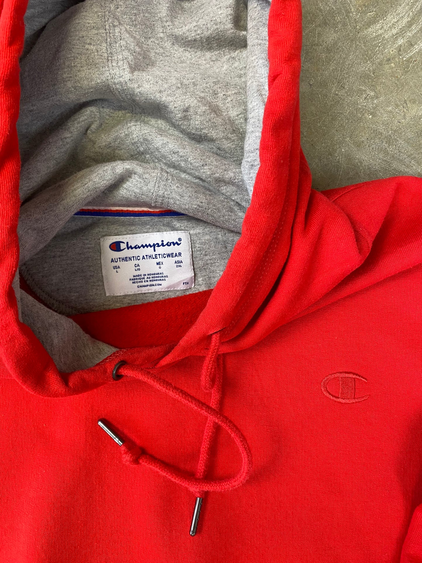 Red Champion Hoodie L